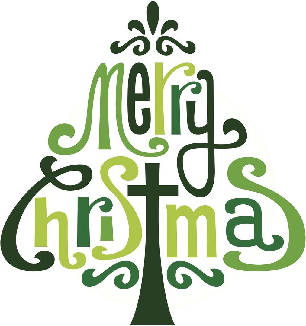 Family Merry Christmas Vibrant Quote Wall Decal Decoration Christmas Tree Silhouette Holiday Greeting Wall Dcor Holiday Gift Lasts Years and Easily Removable - Size: 40 in(W) x 40 in(H)