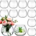 FoldTier 12 Pcs Plastic Fish Bowls for Centerpieces 27 oz Clear Fish Bowl for Drinks Unbreakable Heavy Duty Round Vase for Table Centerpieces Wedding Event Home Decor