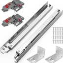 Chibery 21 Inch Undermount Soft Close Drawer Slides, Full Extension 3D Locking Device, Rear Mount Brackets, Concealed Bottom Mount Rails for face Frame Cabinet, 100 LB（6 Pair）