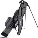 Sunday Golf Bag - Premium Everyday Sunday Golf Bag with Stand for Men, Women and Ladies, Ultra Lightweight, Easy to Carry Pitch n Putt Carry Bag (Grey)
