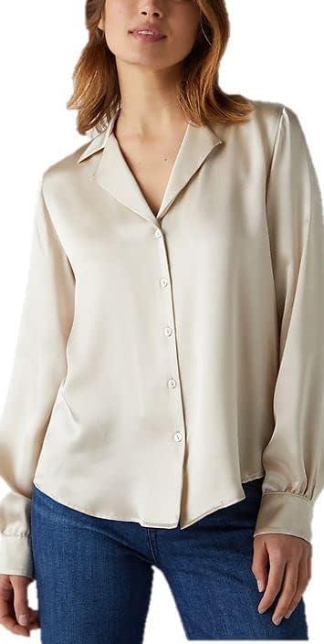 Velvet by Graham & Spencer Women's Soho Long Sleeve Relaxed Fit Shirt (Large)