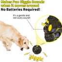 Dog Ball for Aggressive Chewers - Interactive Dog Toy Giggle Balls Fun Squeaky Sound to Keep Them Busy, Durable for Small Medium Large Breeds, Rubber Chew Toys, As Seen on TV, Black & Yellow