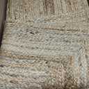 KEMA Jute Braided Area Rug, 5x7 Feet (60x84 Inches) Rustic Vintage Braided Reversible Rectangular Rug, Shag Rugs for Bedroom, Jute Kitchen, Living Room