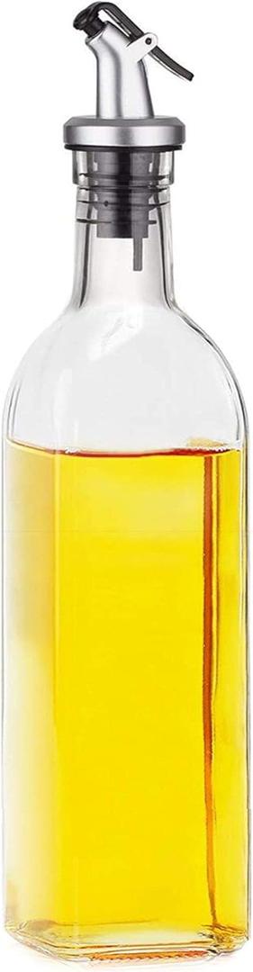 CUISINOX Italian Glass Olive Oil Bottle Dispenser with Dripless Spout, 9" (8 oz)
