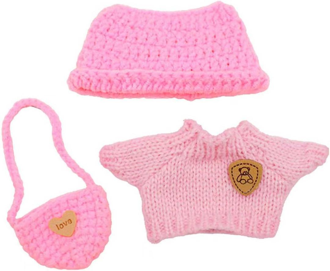 Dolls Clothes and Accessories Suitable for 5.91-6.7inch (15-17cm) Dolls,Dress up Your Doll with Cute and Fashionable Outfits (Pink)