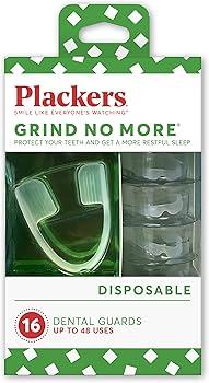 Plackers Grind No More Night Guard, Nighttime Protection for Teeth, BPA Free, Sleep Well, Ready to Wear, Disposable, One Size Fits All, 16 Count