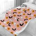 Cute Ghost Orange Blanket Gifts for Girls Women Kids Lightweight Throws Blanket Spooky for Boys - 40X50 Inch for Kids Soft Flannel Blankets Decorations