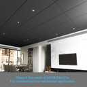 Art3d 10-Pack Smooth Drop Ceiling Tile 2ft x 4ft - Fire-Rated, Waterproof, Reusable - Premium PVC, No Sag and Breakage - Cover 80 Sq. Ft, Black, 24*48