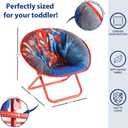 Marvel Spiderman Toddler Saucer Chair with Cushion,19” Folding Frame,Soft Plush Seat for Kids Ages 3+,Portable & Lightweight, 17.3 inches x 19.7 inches x 18.9 inches