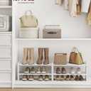 VASAGLE 2-Tier Shoe Rack for Closet, Stackable Shoe Organizer Shelf