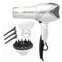REVLON Infrared Hair Dryer with Diffuser & Concentrator  Ionic Ceramic Blow Dryer for Frizz Control, Shine, Soft Hair & Moisture Protection  1875W Professional SalonQuality (White)