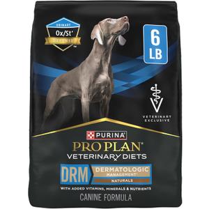 Pro Plan Veterinary Diets Purina DRM Dermatologic Management Naturals W Vitamins Dry Dog Food - 6 lb. Bag, Best By: 07/2026