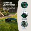 Orbit Traveling Tractor Water Sprinkler - Self-Propelled Traveling Sprinkler for Wide Lawn Coverage - Cast-Iron Body with Adjustable Coverage - Three-Speed - Automatic Shut Off - 58322