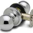 Copper Creek BK2020PS Ball Door Knob, Passage Function, 1 Pack, in Polished Stainless