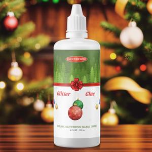 1 Pack 4 Ounce Glitter It Glue, Dries Clear & Fast, Non Toxic Glue for Glittering Christmas Glass Decor & Art Ornament Crafting, Polyacrylic