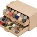 Plastic Model Paint Rack Organizer for 50 Paints, Pull-Out Storage With MDF Material, Model Tools, Suitable for 10ml Tamiya/Mr.Hobby and Miniature Paint Set GK8