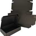 9x6x2'' Small Shipping Boxes 25 Pack, Black Corrugated Cardboard Mailers for Mailing Packaging Small Business (BK962-25)