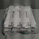 ELECLAND 12 Pieces Garden Fence with 12 Pieces Fence Insert White Plastic Fence Garden Picket Fence Edgings Lawn Flowerbeds Plant Borders Decorative Garden Yard