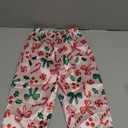 Fyclemt Toddler Baby Girl Boy Christmas Silk Satin Pajamas Set Santa Button Down Pjs Kids Long Sleeve Shirt Pants Xmas Pjs Sleepwear (Pink Cute Bow Candy Cane, 3-4 Years) 100