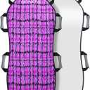 45"18" Foldable Snow Sled, Portable and Lightweight, Strong and Durable, Sturdy Fabric Stitching, Handles with Steering, Fits 2 Children or 1 Adult, Kids Snow Winter Fun Gift (Pink)