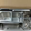 VEVOR 4-Pan Commercial Food Warmer, 24QT Electric Steam Table, 1200W Professional Countertop Stainless Steel Buffet Bain Marie with 86-185F Temp Control for Catering and Restaurants, Silver