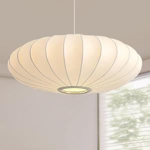 23.6in Lantern Pendant Light, 3-Light Imitation Silk White Bubble Pendant Lighting Fixture, Hanging Lamp Simple Chandelier for Living Dinning Room Kitchen Island Bedroom Restaurant Cafe