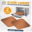 Toaster Oven Liners for Bottom of Oven (2 Pack) Reusable Non-Stick Heat Resistant Toaster Liners, Compatible with Ninja, Cuisinart, Emeril Lagasse & More, Toaster Mat, 12"x12" (Copper)