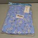 Women's Chiffon Dressy Pants High Waist Casual Wide Leg Palazzo Pants Loose Trousers with Pockets (Blue, XL)