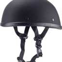 Retro Style Motorcycle Half Helmet - Classic Design Half Motorcycle Helmet, DOT Certified (X-Large, 01Matte Black)