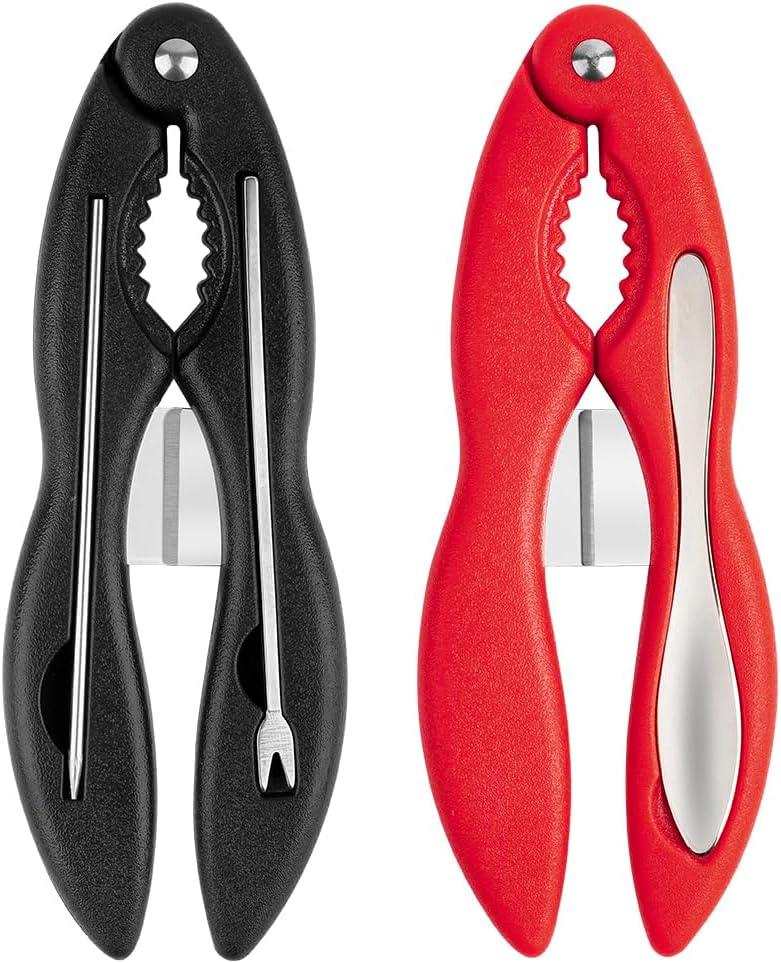 2PCS Crab Crackers and Tools Multifunctional Crab Leg Crackers Efficient Lobster Crackers Sturdy Seafood Crackers and Tools Portable Lobster Crackers and Picks Set Crab Claw Crackers