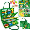 Gojmzo Busy Board Montessori Toys for Toddler Year Old Boy Girl Birthday Gifts, Busy Book Sensory Toys for Toddlers, Learning Educational Toddler Travel Activities