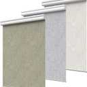 GENIMO 100% Blackout Roller Window Shades, Window Blinds Cordless with Thermal Insulated, UV Protection Fabric, Mini French Door Blinds for Home, Office, Bedroom, Easy to Install, Brown, 40" W X 72" H