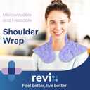 REVIX Microwave Heating Pad for Neck and Shoulders Back, Microwavable Heated Neck Wrap Warmer with Moist Heat, Lavender Aromatherapy Hot and Cold Pack