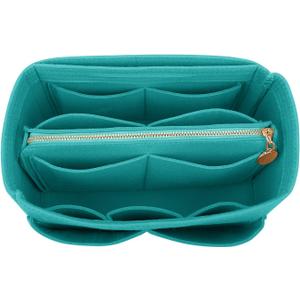 LEXSION Felt Purse Bag Organizer Insert with zipper Bag Tote Shaper Fit Speedy Neverful PM MM