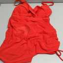 SUUKSESS Women One Piece Swim Dress Tummy Control Swimsuit Mesh Bathing Suit (Medium, 115 Red)