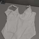 FeelinGirl Shapewear Bodysuits for Women Tummy Control Body Suits Deep V Neck Thong Body Shaper (X-Large, White)