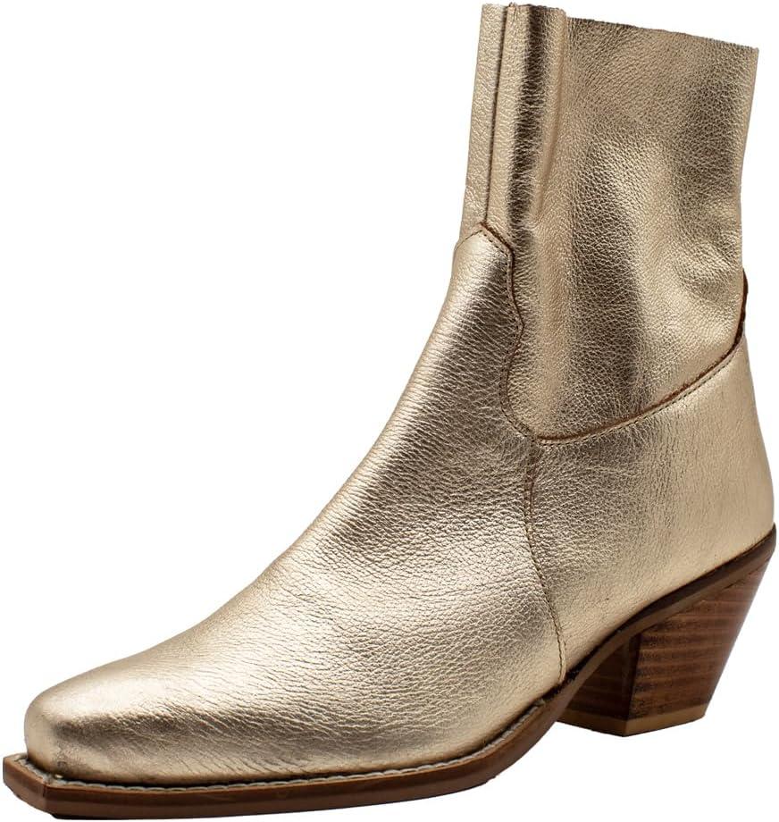 VOLATILE Women's Lariat Mid Calf Boot (9, Gold)