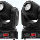 Stage Lights Moving Head Light 8 Gobos 8 Colors 11 Channels 2PCS 60W Spotlight DMX 512 with Sound Activated for Wedding DJ Party Stage Lighting
