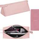 Pu Leather Travel Case Compatible with Dyson Airwrap Styler, Portable Waterproof Organizer Bag for Shark FlexStyle Attachments Storage, Pink
