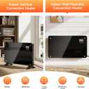 SUNDATE Convection Heater Wifi Control, Indoor Space Heater, 1500W Electric Heating with Remote Control, Digital Display, Fast Heating, 24H Timers for Living Room, Bedroom, Office
