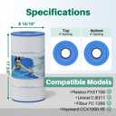 TOREAD PXST100 Pool Filter Replaces Hayward X-Stream CC1000, CCX1000-RE, Pleatco PXST100, Ultral-B6, Unicel C-8311,Filbur FC-1285, 817-0100N/P, Waterway Pro Clean 100, 1 Pack