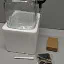 2 Gallon Glass Drink Dispensers for Parties, Ice Beverage Dispensers with Stand, Glass Water Dispenser with Spigot, Laundry Detergent Dispenser, Lemonade Dispenser