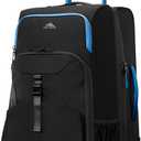 High Sierra Hi-Life 22-Inch Carry-On Wheeled Duffle - Features Smooth Rolling Wheels, WetPak Pockets, Stack-It Strap, Adjustable Handle, Fleece Pocket, Padded Laptop Sleeve, Expandable - Black/Blue