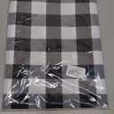 Hiasan 60 x 102 Inch Checkered Tablecloth Rectangle - Stain Resistant, Spillproof and Washable Gingham Table Cloth for Outdoor Picnic, Kitchen and Holiday Dinner, Black and White