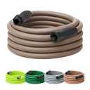 Flexzilla Colors SwivelGrip Garden Hose 5/8 in. x 50 ft., Lightweight All-Weather Water Hose, Durable and Flexible, Leak-Free Connections, Brown Mulch