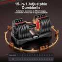Adjustable Dumbbells Set of 2Free Weights Dumbbells SetAdjustable Dumbbell Set52.5 lbs pair 105 lbs15 in 1for Men/Women Gym Equipment for Home Strength Training Equipment