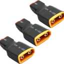 3PCS ShareGoo No Cable Male XT90 XT-90 Plug to Female Deans T Plug Adapter Connector Conversion for RC Car Boat Drone Lipo NiMH Battery Charger