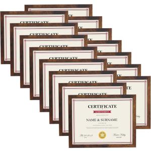 Giftgarden 8.5x11 Picture Frame Set of 15, Rustic