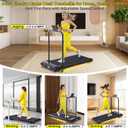 Compact Electric Walking Treadmill with Incline, 3.0HP Mini Walking Pad Treadmill with Handle Bar, 0.6-7.6MPH Portable Small Under Desk Treadmills for Home Small, 350LBS