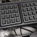 Elite Gourmet Maxi-Matic Electric Nonstick Belgian Waffle Iron Snack Maker Machine, Breakfast, Sandwiches, Compact & Portable, 2 Slice, Black